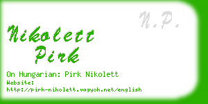 nikolett pirk business card